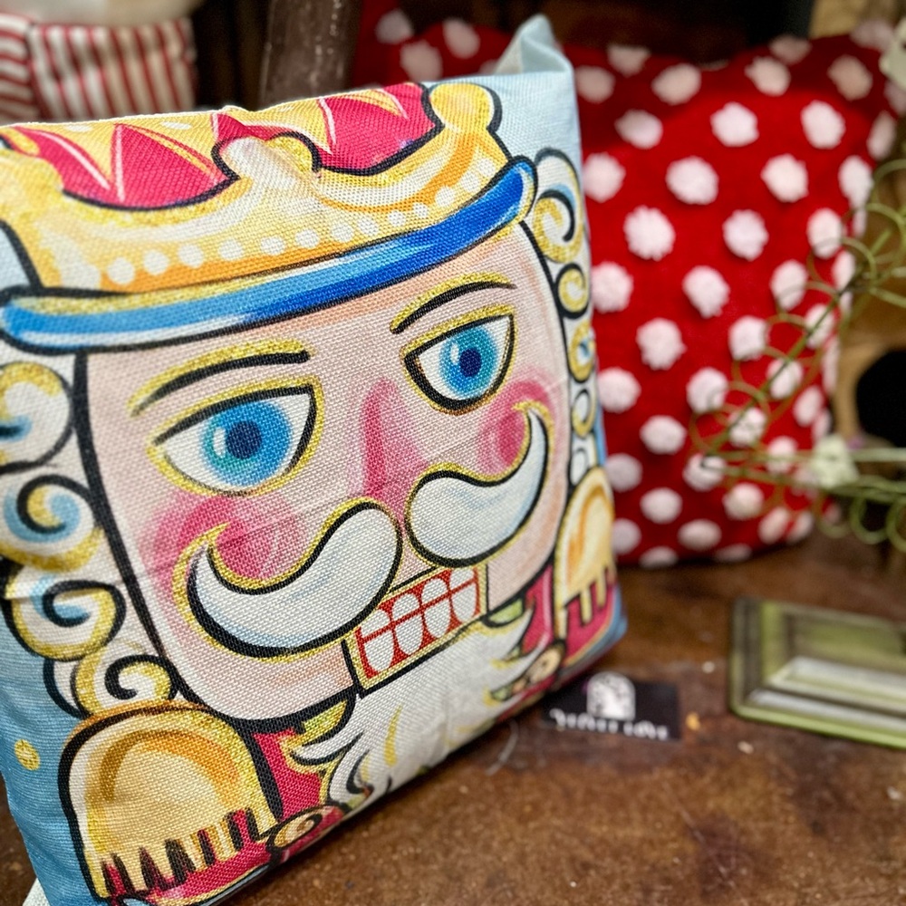 Colorful Nutcracker Canvas pillow